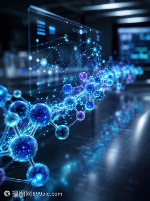高科技分子网络球体结构数据展示 开启网络科技研发新纪元